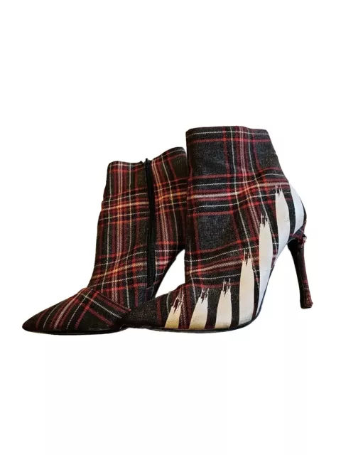 Aldo Sigonia Plaid Ankle  Heel Booties Size 8