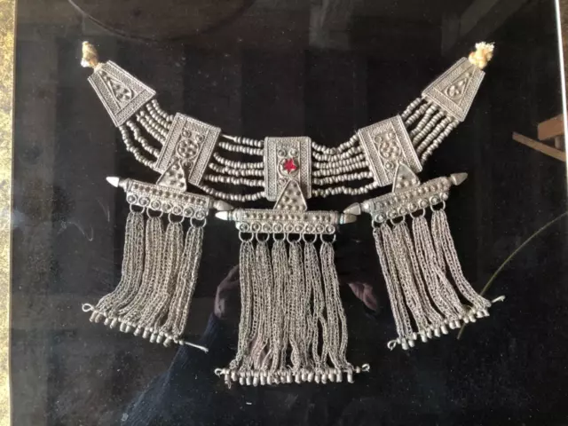 Arabie Yemen Collier Bijou Argent Arabia Jewelry Necklace Silver Vintage 19th
