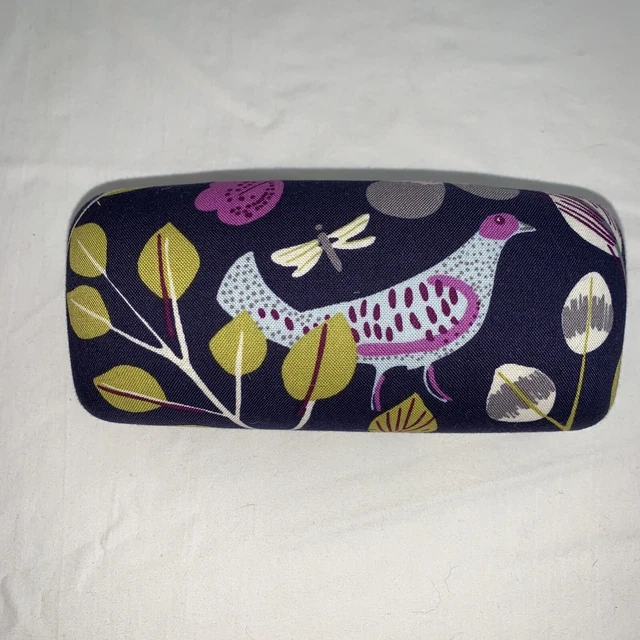 Vera Bradley Eyeglass Sunglass Case Hard Clamshell Stocking Gift Bird Peasant