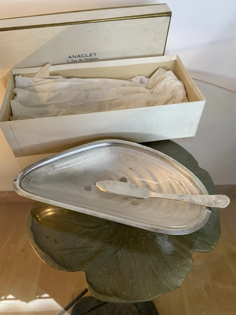 coupe, saucière, service à caviar en Metal Argenté