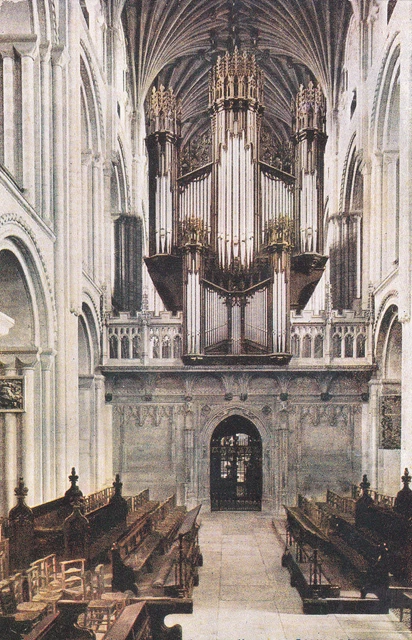 Norwich - Cathedral Choir Screen Colour Postcard