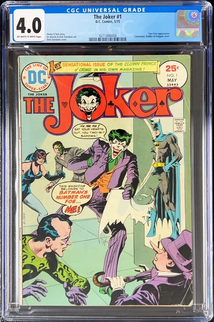 1975 The Joker #1 CGC 4.0 Catwoman Riddler Penguin Batman Two Face Cover