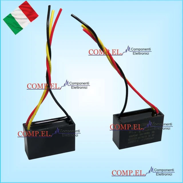 CONDENSATORE ELETTRICO 1 UF 1uF 450V CAPACITORE MOTORE POMPA ELETTR - Foto 14
