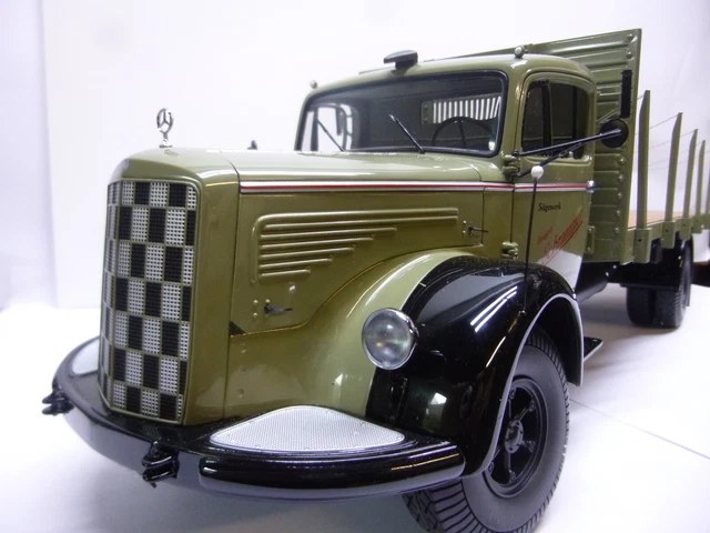 Mercedes L 6600 Camion Plateau 1950 – Minichamps 1/18 Miniature Comme Neuve