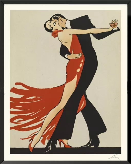 Affiche Mode Danse René Gruau Tango Réédition 2 Formats