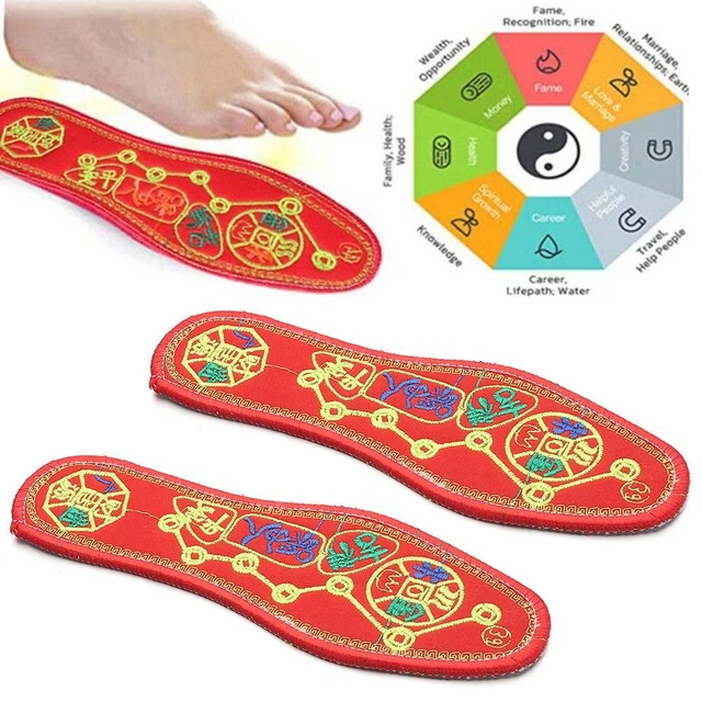 Rosso sudore Feng Shui sette monete solette traspiranti solette