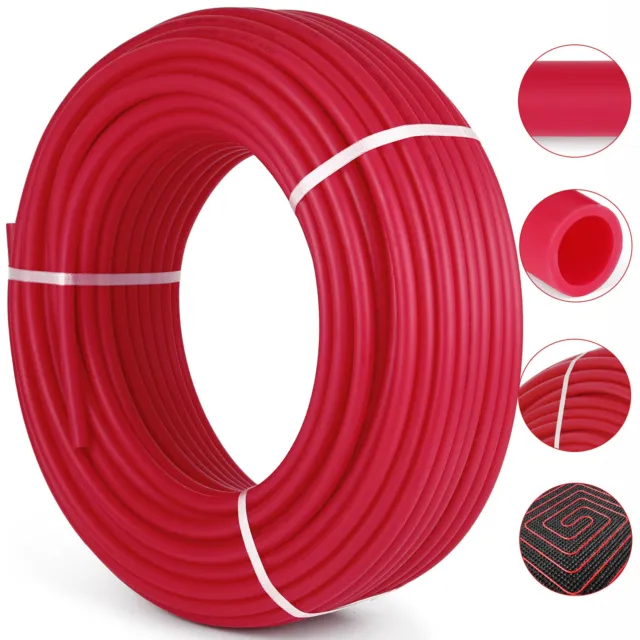 VEVOR 3/4" x 300ft PEX Tubing Red Floor Radiant Heat Tube Pipe