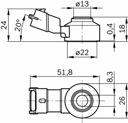 BOSCH Klopfsensor (0 261 231 173) für Porsche 911 Cayman Opel Astra H Fiat Punto