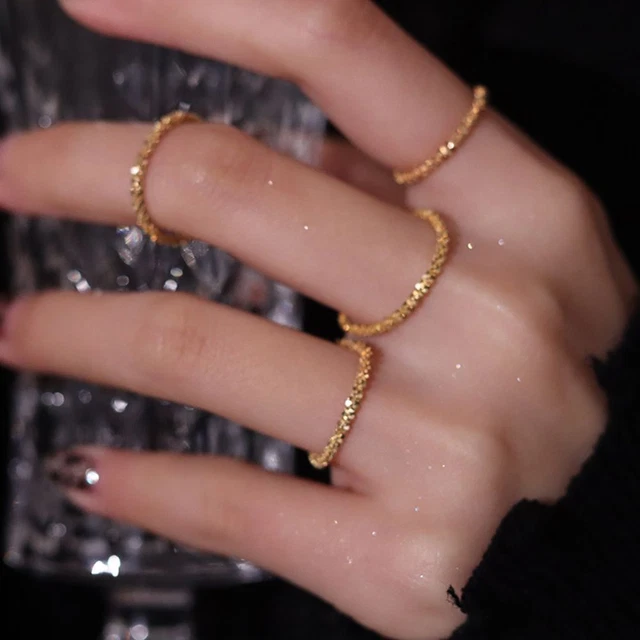 Classique Anneau de doigt Anneau étincelant Bijoux pour femmes Mariage