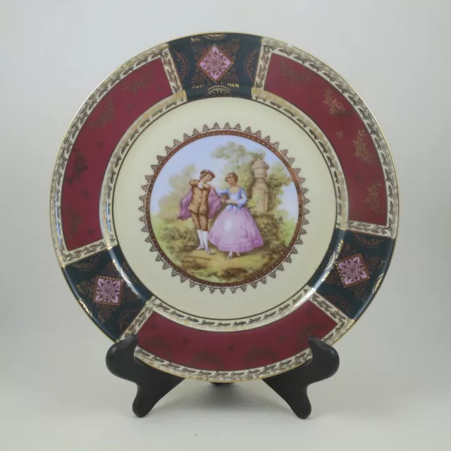 FRAGONARD'S LOVE STORY - JOSEF KUBA JKW Courting Couples Dinner Cabinet Plate