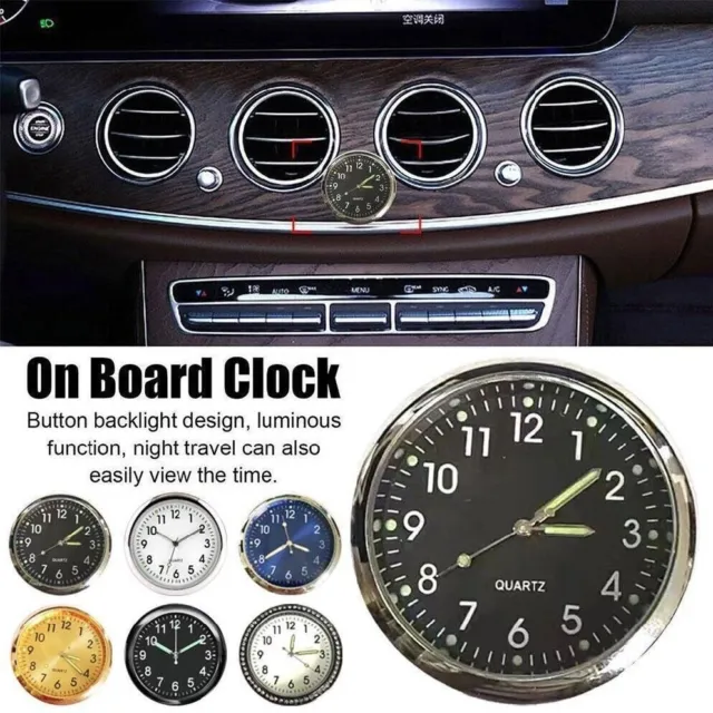 Car Clock Luminous Stick-On Digital Watch Quartz Clocks for Car Vehicle q-