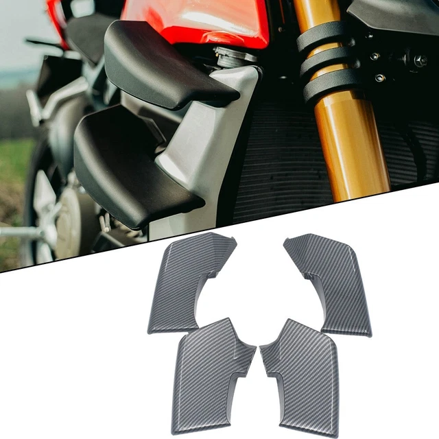 Lot De 4 Ailerons Fixes En Fibre De Carbone Pour Ducati Streetfighter V4 V4S V4SP 2020-2023