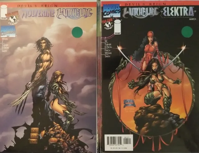 Devils Reign #5 and  Wolverine Witchblade Elektra bagged boarded