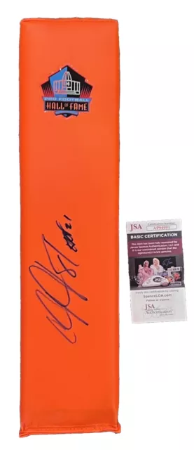 Calvin Johnson Signed Hall Of Fame Pylon JSA COA  HOF Detroit Lions