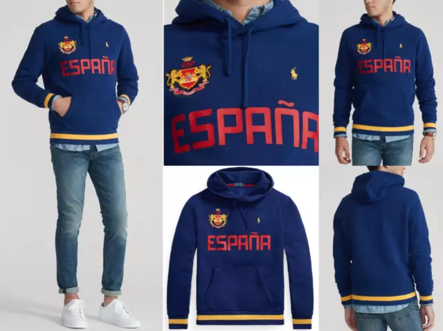 Polo Ralph Lauren Football Coupe Mondiale Spain Hoodie Pull Kapuzen-Sweatsshirt