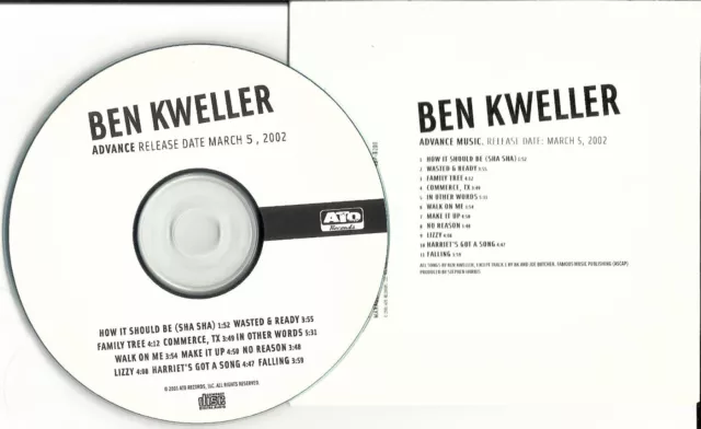 BEN KWELLER Sha Sha ULTRA RARE TST PRESS ADVNCE PROMO DJ CD 2001 MINT shasha