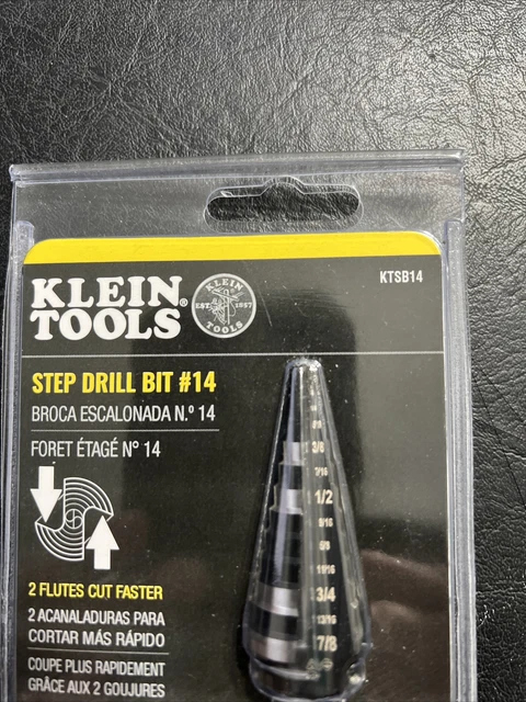 Klein Tools KTSB14 Step Drill Bit #14  12 Hole Sizes NEW + Free Shipping 2