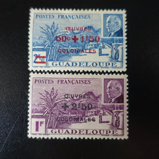 France Colonie Guadeloupe N°173/174 Neuf ** Luxe Mnh