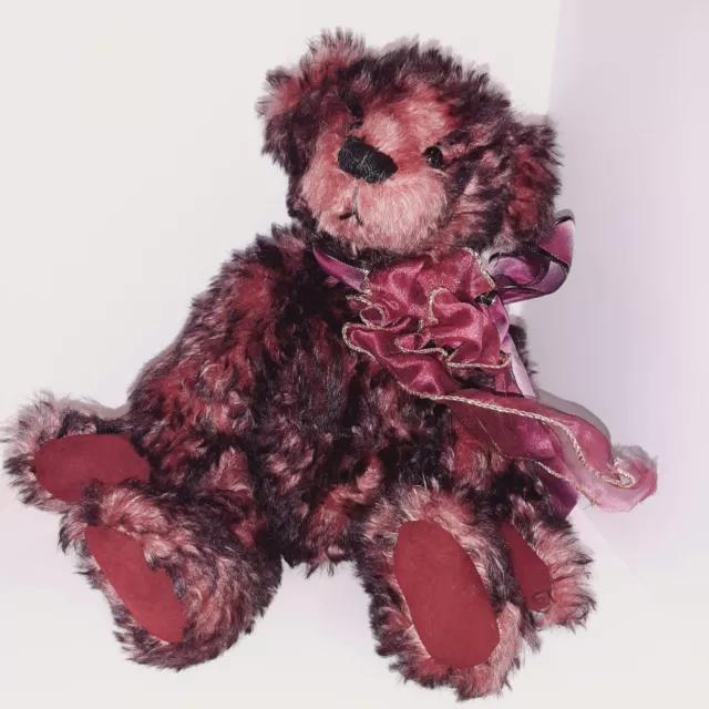 Teddy Loves Company Bear Sparkling Burgandy Ruthie O'Neill Artist OOAK 16" Award