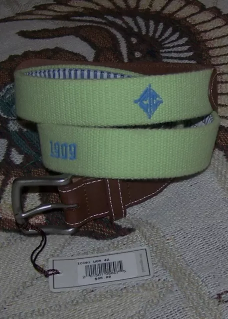 NEW PETER MILLAR Needlepoint Canvas Golf Belt INTERLACHEN COUNTRY CLUB 42 Green