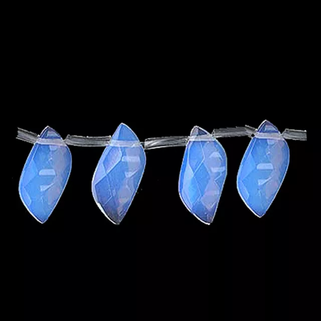 Opalite  Sea Opal  19X9Mm Faceted Fancy Shape Beads (4 Pcs)