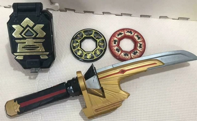 POWER RANGERS SAMURAI Shinkenger DX Spin Sword boîte noire disques set ...