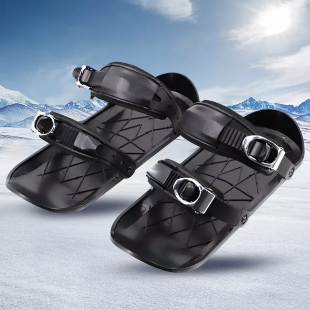 Mini Short Ski Skates Skis Boots Skiboards Adjuatable for Winter Outdoor Sports