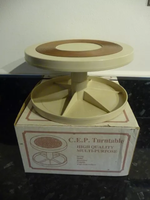 C.e.p Turntable Cake Stand Decorating Icing Slip Resistant Rotating Cep In Box