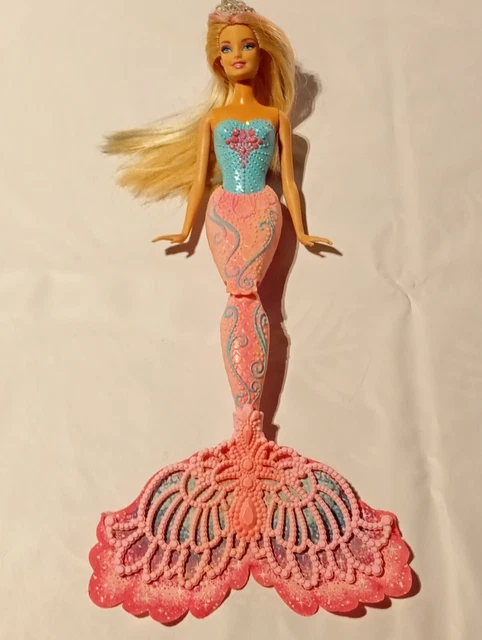 Poupée Barbie Sirène MATTEL 2012 - Belle Occasion, Collection Vintage, Sans Accessoire