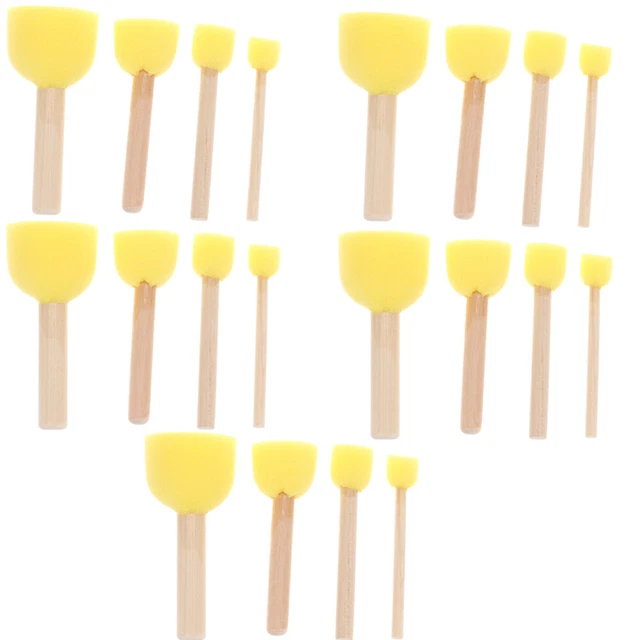 20 piezas Tamaño Ordenado Esponjas Redondo Pincel Set Niños Herramientas para Pintar Puntero
