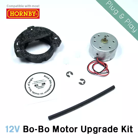 12V Hornby Replacement CD/Can Motor Upgrade Adaptor Kit (BoBo/25/HST/91/DMU) HA6