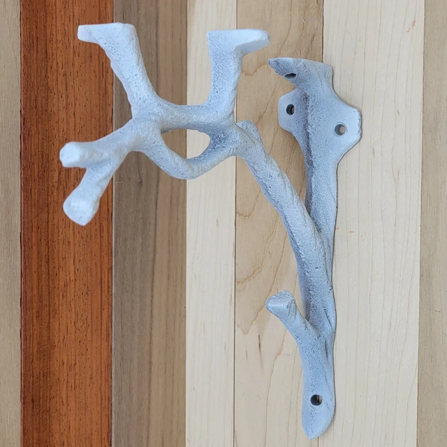 Cast Iron White Birch Tree Branch Bracket Shelf Bracket Brace Shelving Hardware