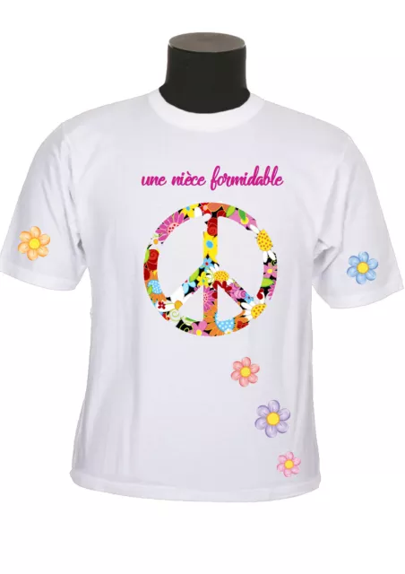 tee-shirt fille une nièce formidable personnalisable avec votre texte réf 160