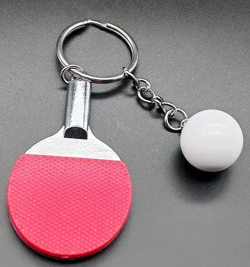 Porte-clés Raquette De Tennis Avec Balle - Cadeau Sportif Rouge Jitnga M 461456