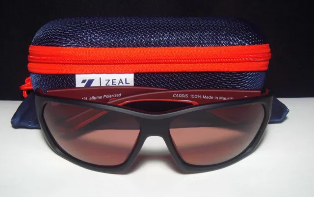 NEW Zeal Optics Polarized Sunglasses CADDIS/11544 Matte Brick Frame / Rose Lens