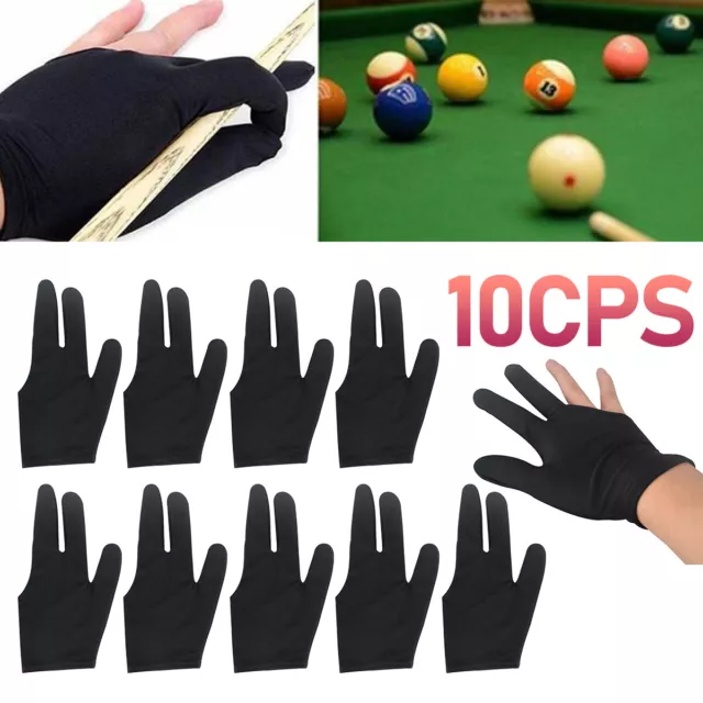 CUESOUL 10pcs/Set 3 Finger Billiards Gloves Pool Cue Sports & Outdoors