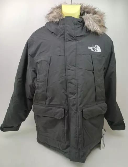 The North Face McMurdo Goose Down Parka Jacket Black w/ Faux Fur Hood Size Large