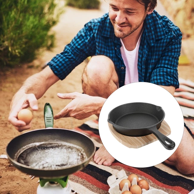Bratpfanne Holz Mit Flachem Boden Antihaft-Omelettpfanne Frühstück Grillpfanne