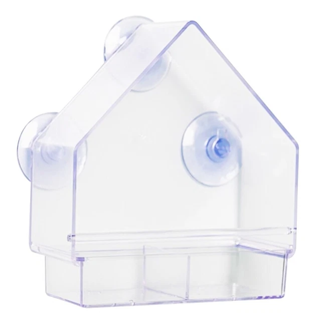Birdhouse Hummingbird Feeder Clear Window Bird Feeder Suction Cup