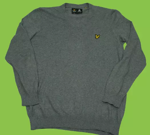 - ** Maglione Da Uomo Lyle E Scott Scollo A V In Lana Taglia S Vgc