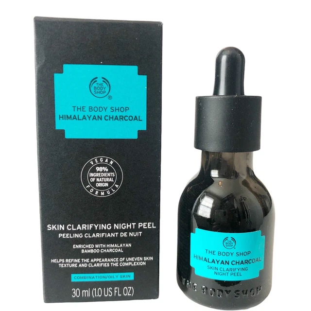 The Body Shop Nuevo en caja piel de carbón del Himalaya clarificadora cáscara nocturna 30 ml