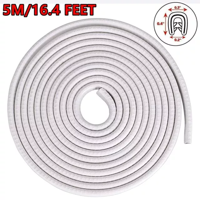 16.4 FT Car Door Edge Trim Lock Guard Moulding Rubber Seal Strip Protector Decor