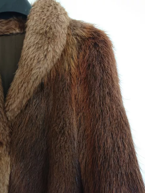Cappotto Vintage Pelliccia Di Marmotta Anni 80 Artigianale 3