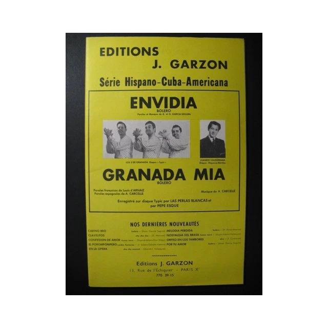 Envidia & Granada Mia Bolero Accordéon Orchestre1960