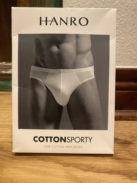 HANRO 301900 Men Cotton Sporty Bikini Brief 73501 2 pair black/white L  $50 Each 2