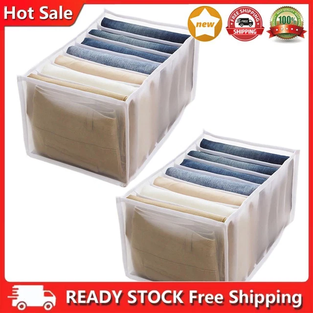 Dress Storage Boxes, 7 Compartment, Washable Dress Organizer, Folding Net