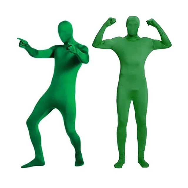 Zentai Ganzkörper-Stretchanzug Für Damen & Herren – Greenscreen-Kostüm Für Cosplay, Halloween & Fotografie – Ohne Maske, Atmungsaktiv & Bequem