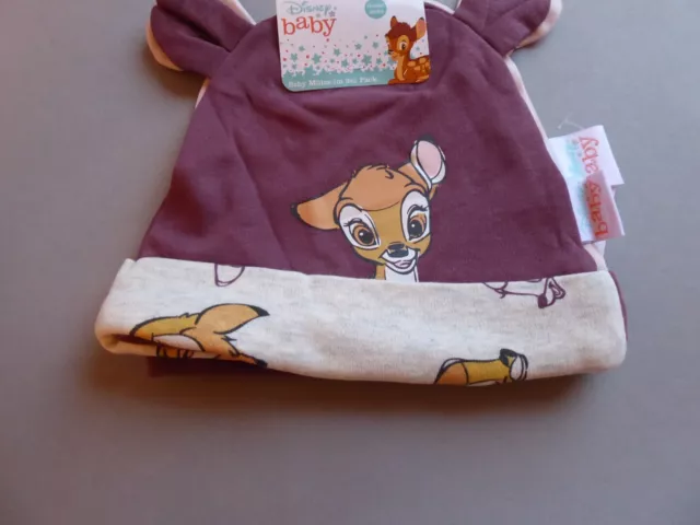 Baby Mädchen Mützen 2er Pack Bambi Disney Gr. 74 / 80