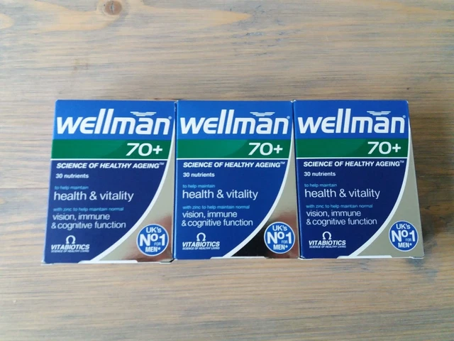 Wellman Label VITABIOTICS WELLMAN 70+ - 3 Packs £14.00 - PicClick UK