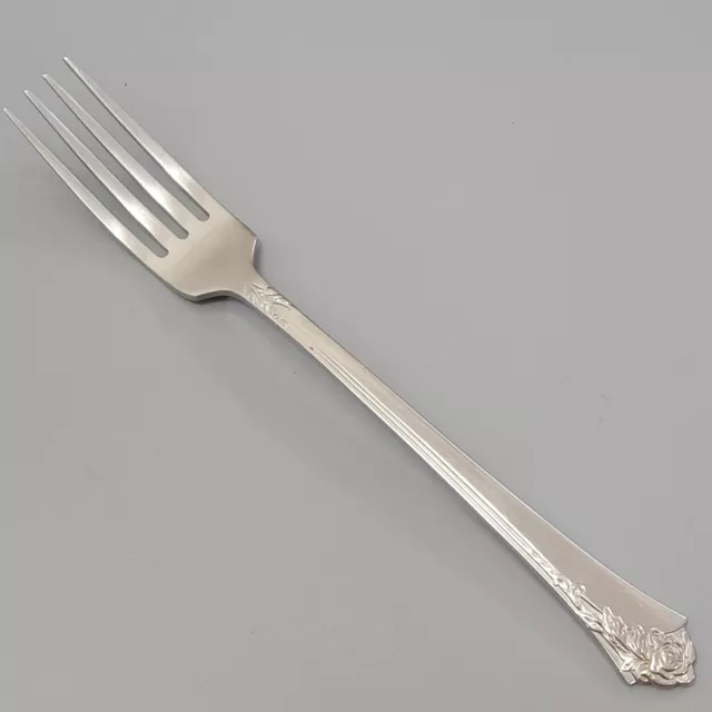 Oneida DAMASK ROSE CUBE Dinner Fork Stainless Flatware Glossy Silverware   1643